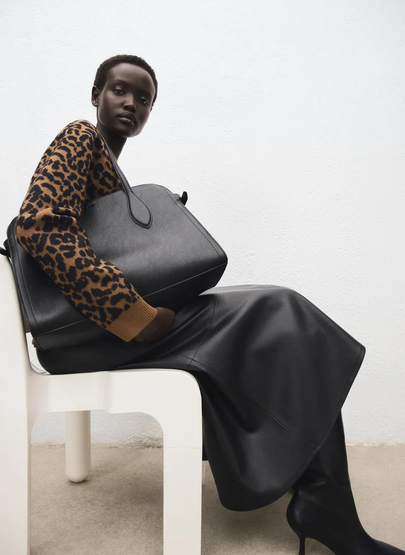 MANGO  Leopard-print knitted sweater for Women | Best Price UAE