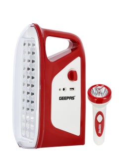 GEEPAS Geepas Portable 36 Pcs Led & 200 Hour Working Rechargeable Lantern with Torch GEFL4664| Energy Efficient Design and Extended Battery Life| Perfect for Indoor and Outdoor  - Image 1