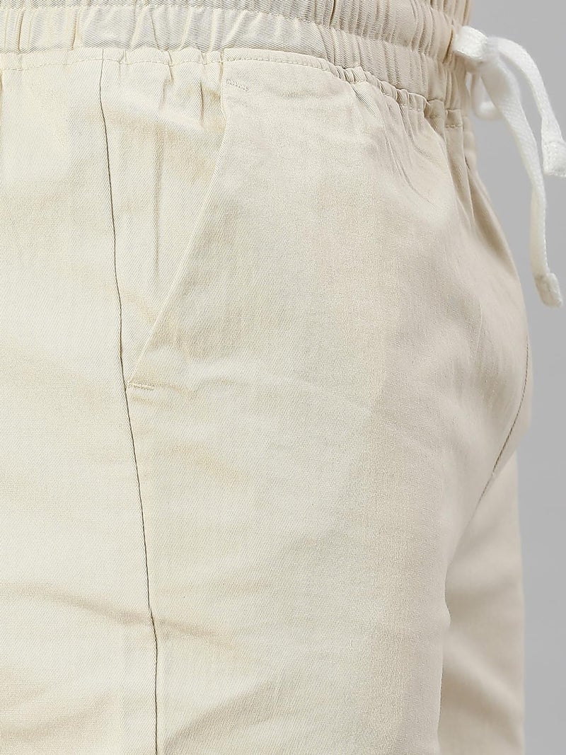 Thomas Scott Men's Solid Slim Fit Shorts Beige - Image 2