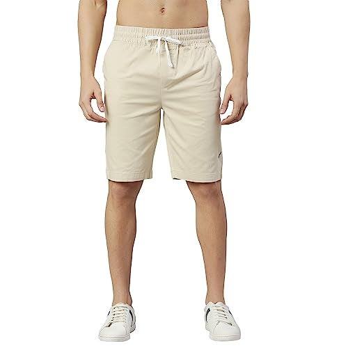 Thomas Scott Men's Solid Slim Fit Shorts Beige - Image 1
