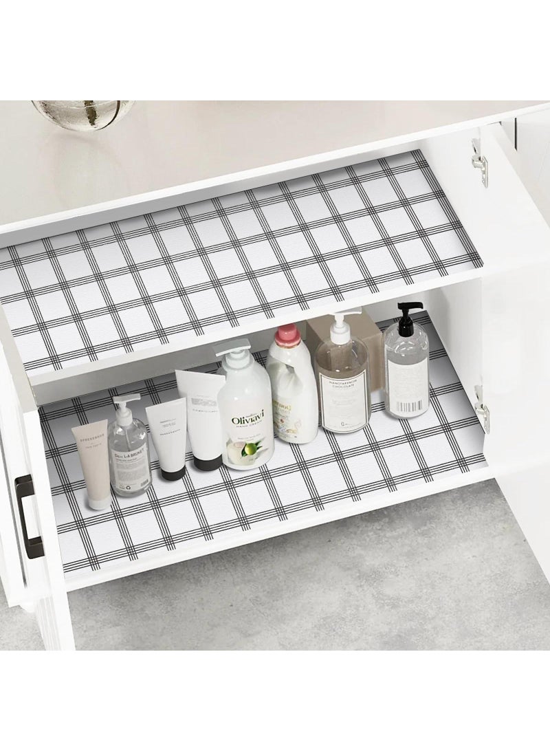 PVC Cabinet Mats Refrigerator Anti Slip Mats Waterproof And Oil Proof Mats Kitchen Drawer Storage Mats Dust Proof Mats Shelf Liners For Kitchen Cabinets Non Adhesive Cabinet Liner Non Slip Contact P - Image 5