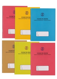 Sadaf Notebooks Sadaf 6-Piece A5 Size Single Line Exercise Notebook With Right Margin ...