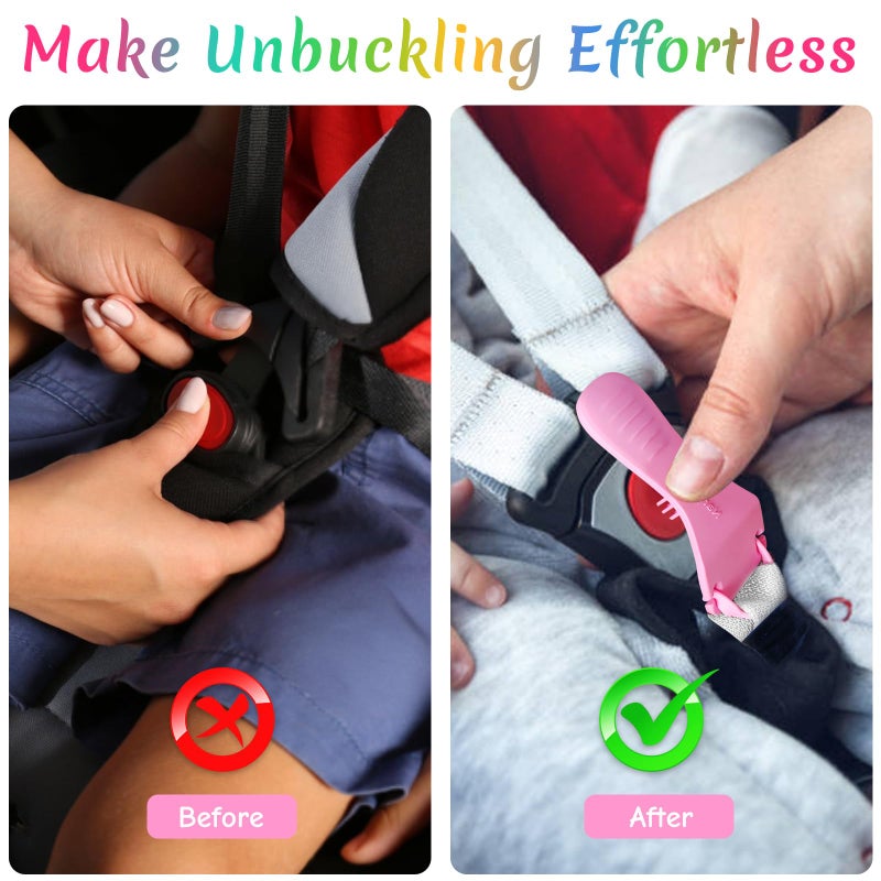 Nano Shield Buckle Release Tool, Easy Unbuckle Tool Button Pusher for Older Kids, Seniors, Long Nails, Quickly Unbuckle Your Kids in School Drop-Offs and Travel, Fits 5 Point Harness & All Button Buckles - Image 4