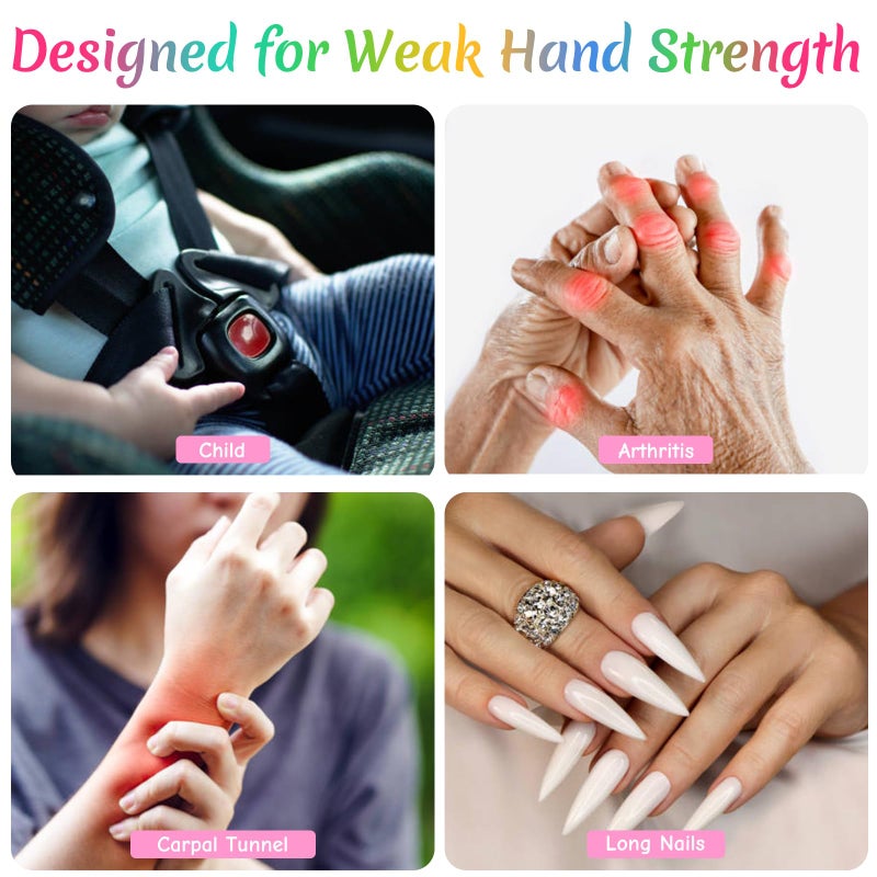 Nano Shield Buckle Release Tool, Easy Unbuckle Tool Button Pusher for Older Kids, Seniors, Long Nails, Quickly Unbuckle Your Kids in School Drop-Offs and Travel, Fits 5 Point Harness & All Button Buckles - Image 5