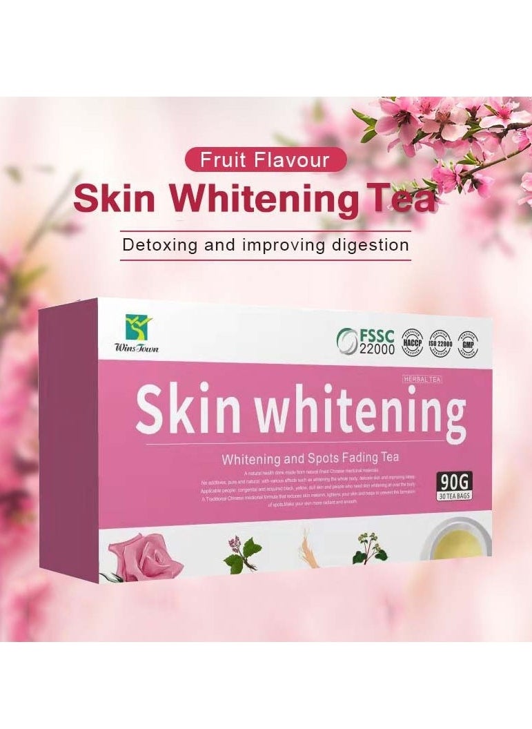 Wins Town - Skin whitening tea to remove acne smooth skin whitening and spots fading 90G (30 TEA BAGS) - Image 1