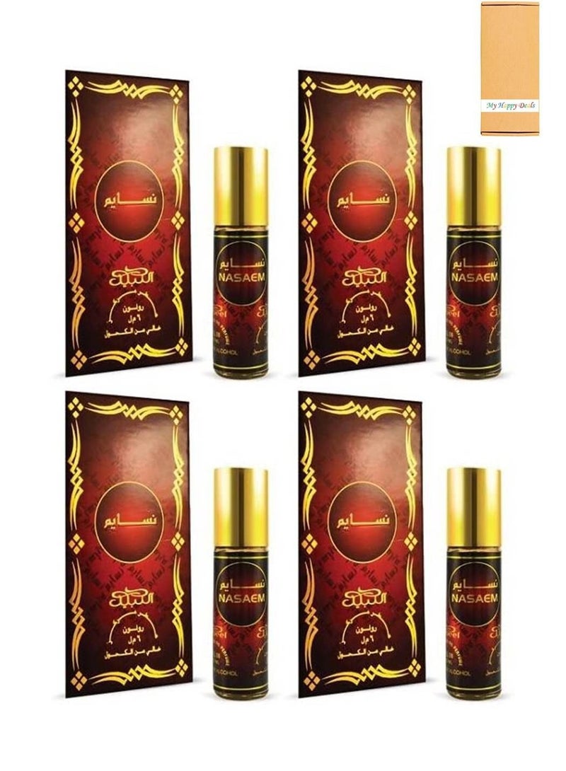 Nabeel 4 Pcs Nabeel Nasaem Alcohol Free Roll On Oil Perfume 6ML - Image 1