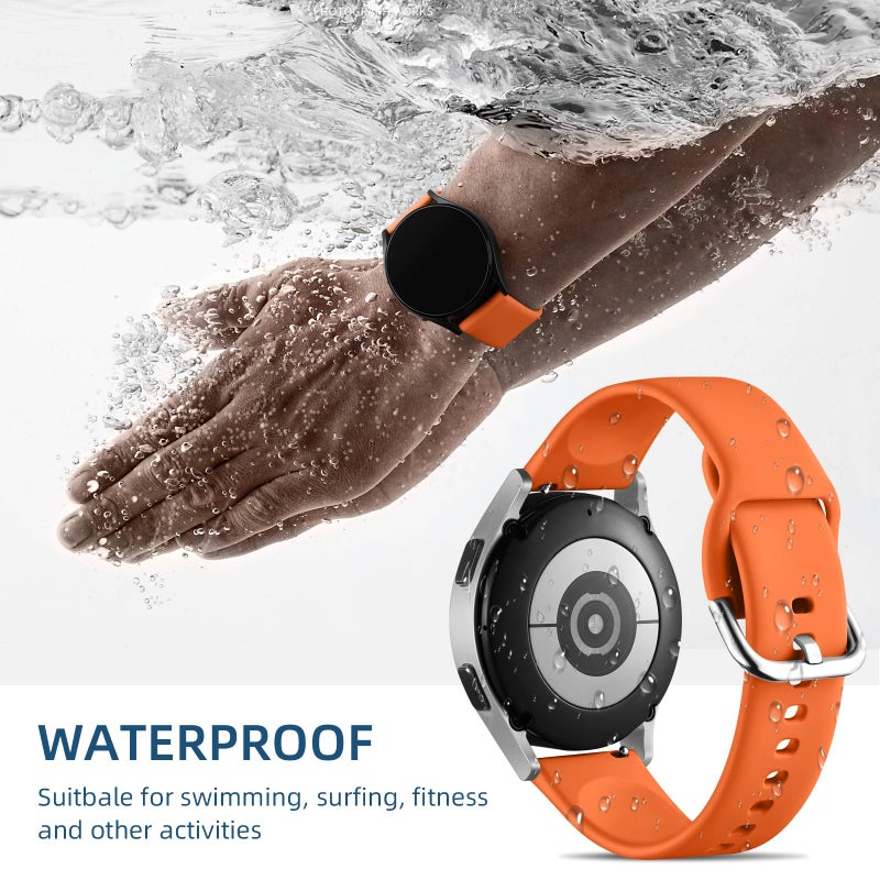 DaQin 10 Pack Bands Compatible with Samsung Galaxy Watch 7/6/5/4 40mm 44mm/Watch 6 Classic 43mm 47mm/Watch 5 Pro 45mm/Watch 4 Classic/Active 2 Band, 20mm Soft Silicone Sport Strap Wristbands Women Men - Image 4