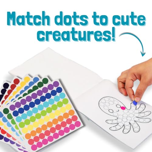 CocoMoco Kids Premium Dot Stickers for Kids with 123, ABC and Animals Sticker Book -1500+ Round Stickers Fun Craft Supplies for Girls, Journaling, Labelling, Organising (Single Pack) - Image 4