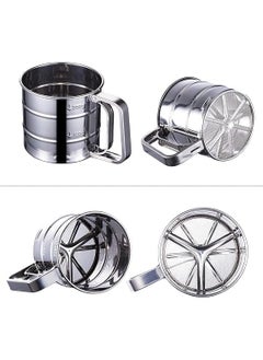 KitchenKraft KitchenKraft Stainless Steel Flour Sifter for Baking Hand Press Design Large Capacity CorrosionResistant Fine Mesh Sieve Cup for Sugar Flour Coffee Powder and Baking Tools  - Image 5