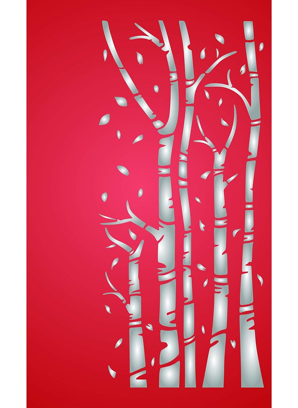 Usnyabni Birch Trees Stencil, 10 x 22 inch (L) - Silver White Birch Tree Trunks Forest Wall Stencils  - Image 4