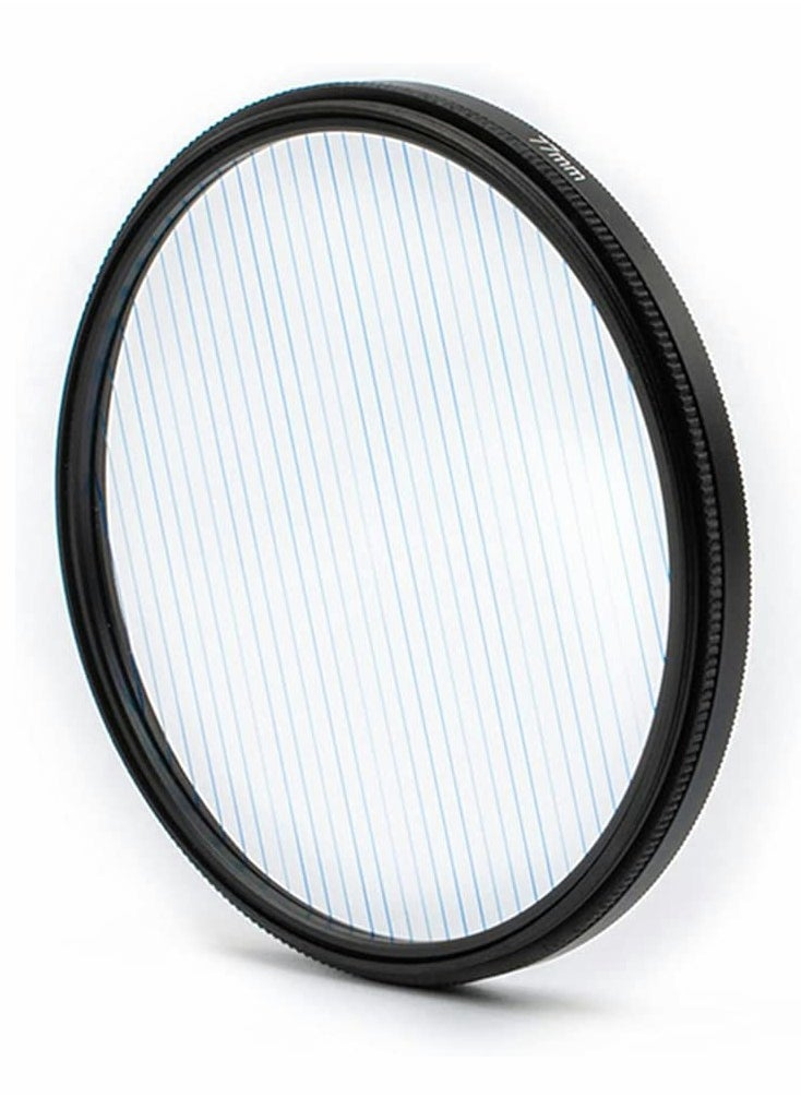 SYOSI 77MM Camera Len Filter, Special Film Effect Camera Len Filter Accessories, Camera Blue Brushed Film Polarizer, Widescreen Film Polarizer Len Filter, for Professional Photography Lens (Blue Brushed)  - Image 1