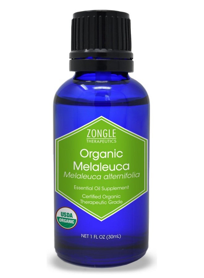 Zongle Therapeutics Organic Melaleuca Tea Tree Oil By Zongle 100% Pure Natural, Therapeutic & Food Grade For Skin, Hair, Toenail Fungus, Face, Scalp, Piercings, Acne, Nails, Consumption 1 Oz - Image 1