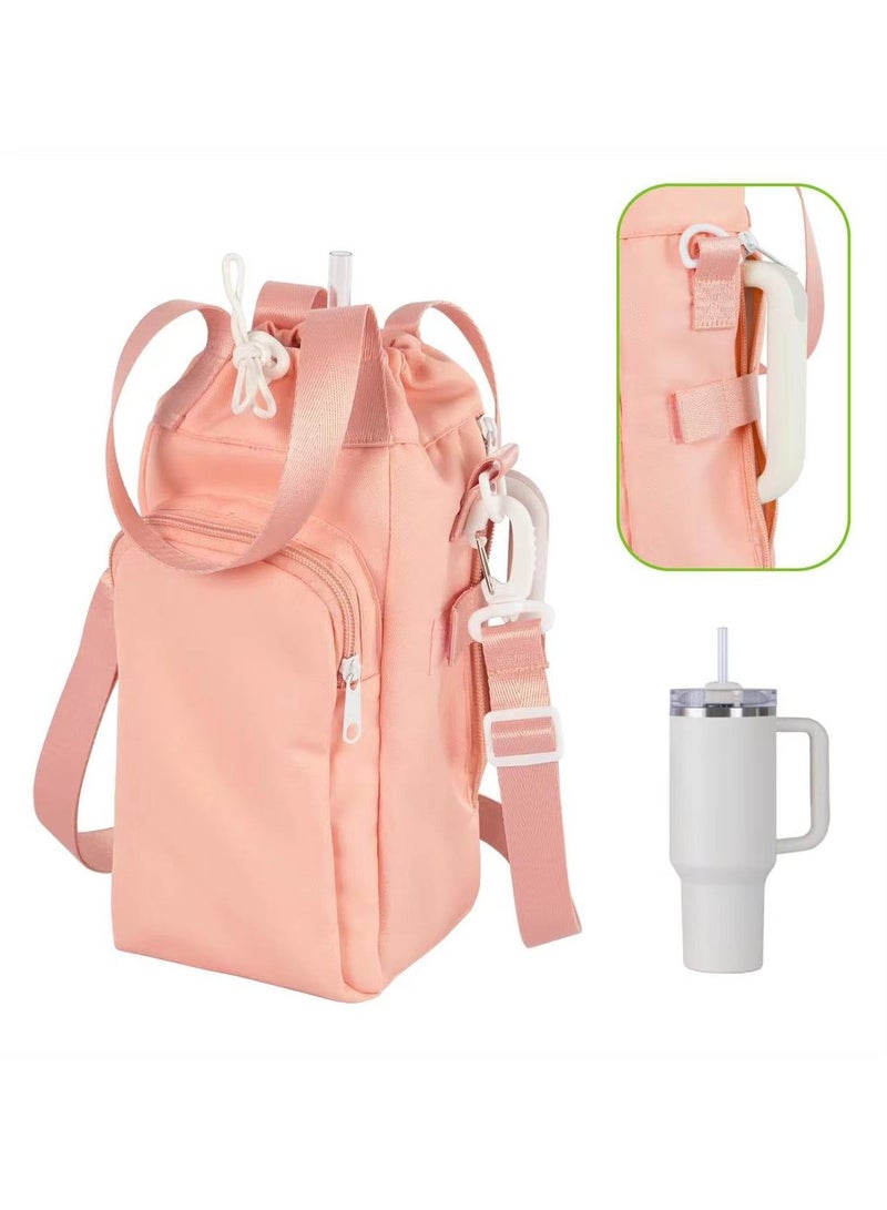 Water Bottle Holder with Strap, Water Bottle Carrier Bag for Stanley 40 oz Tumbler with Handle, Insulated Water Bottle Sling Bag with Phone Pouch, Water Bottle Purse Accessories - Image 1