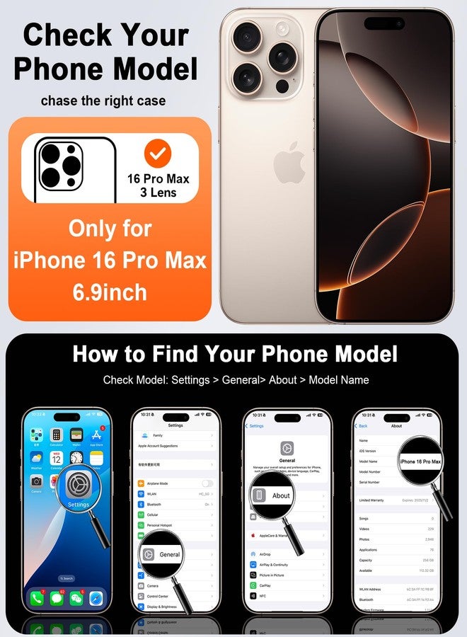 جراب Vizvera لهاتف iPhone 16 Pro Max، جراب محفظة بتقنية RFID [حامل بطاقات][تحكم بالكاميرا][غطاء للكاميرا]، جراب حماية سيليكوني متين مقاوم للصدمات لكامل الجسم لهاتف iPhone 16 Pro Max 6.9 بوصة (أسود) - Image 2