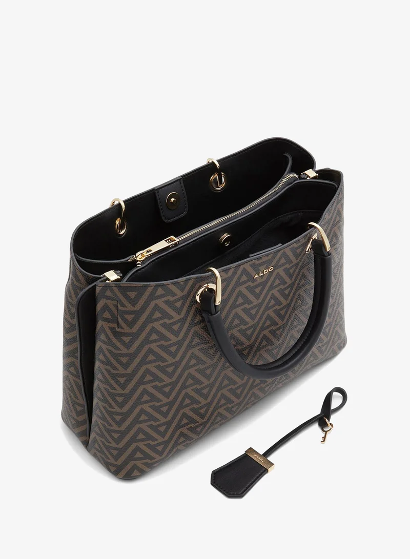 Aldo BROWN MULTI Eile All Over Print Satchel Bag for Women | Best Price UAE
