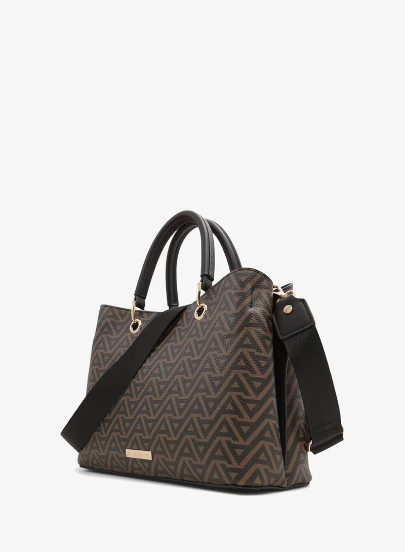 Aldo BROWN MULTI Eile All Over Print Satchel Bag for Women | Best Price UAE