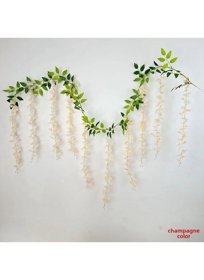 Generic Artificial Wisteria Vine Flower Garland DecorOrdinary 10 flowers White 4 a pack Ordinary 10 flowers White 4 a pack 