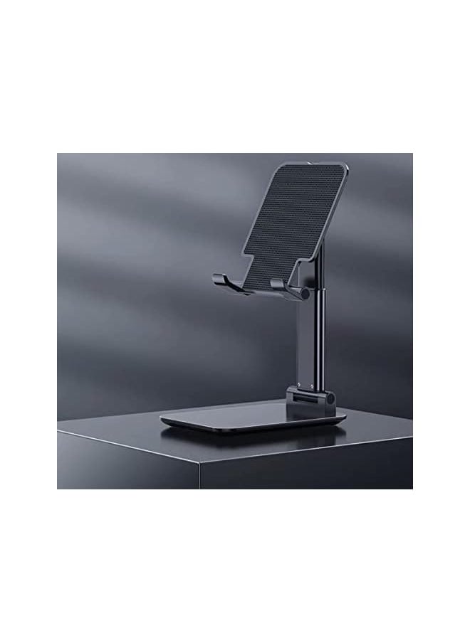BLUE CORAL - Phone Holder Stand for IPhone IPad Adjustable Tablet Foldable Table Cell Phone Desk Stand Holder (Black) - Image 1