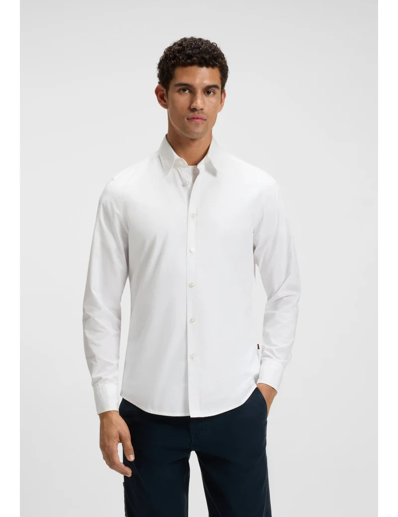 BOSS Regular-fit shirt in cotton poplin