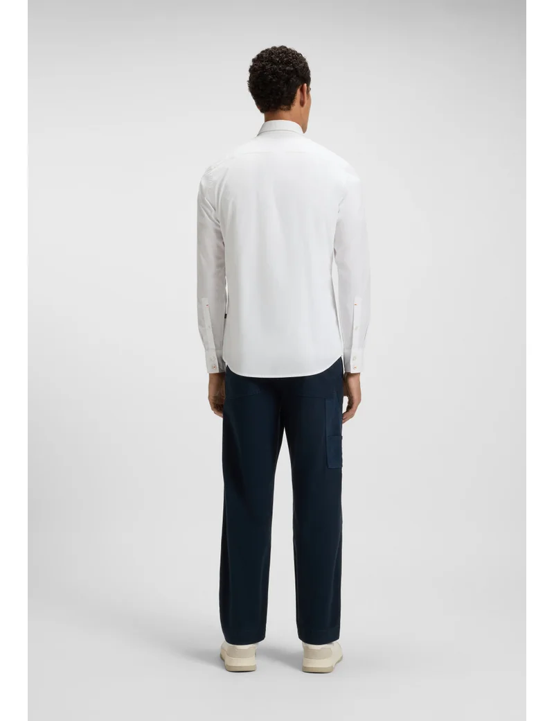 BOSS Regular-fit shirt in cotton poplin