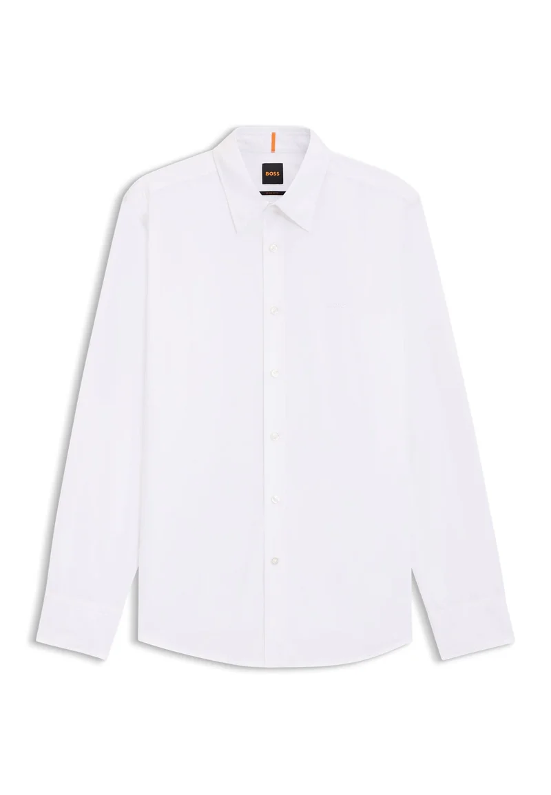 BOSS White Regular-fit shirt in cotton poplin for Men | Best Price UAE