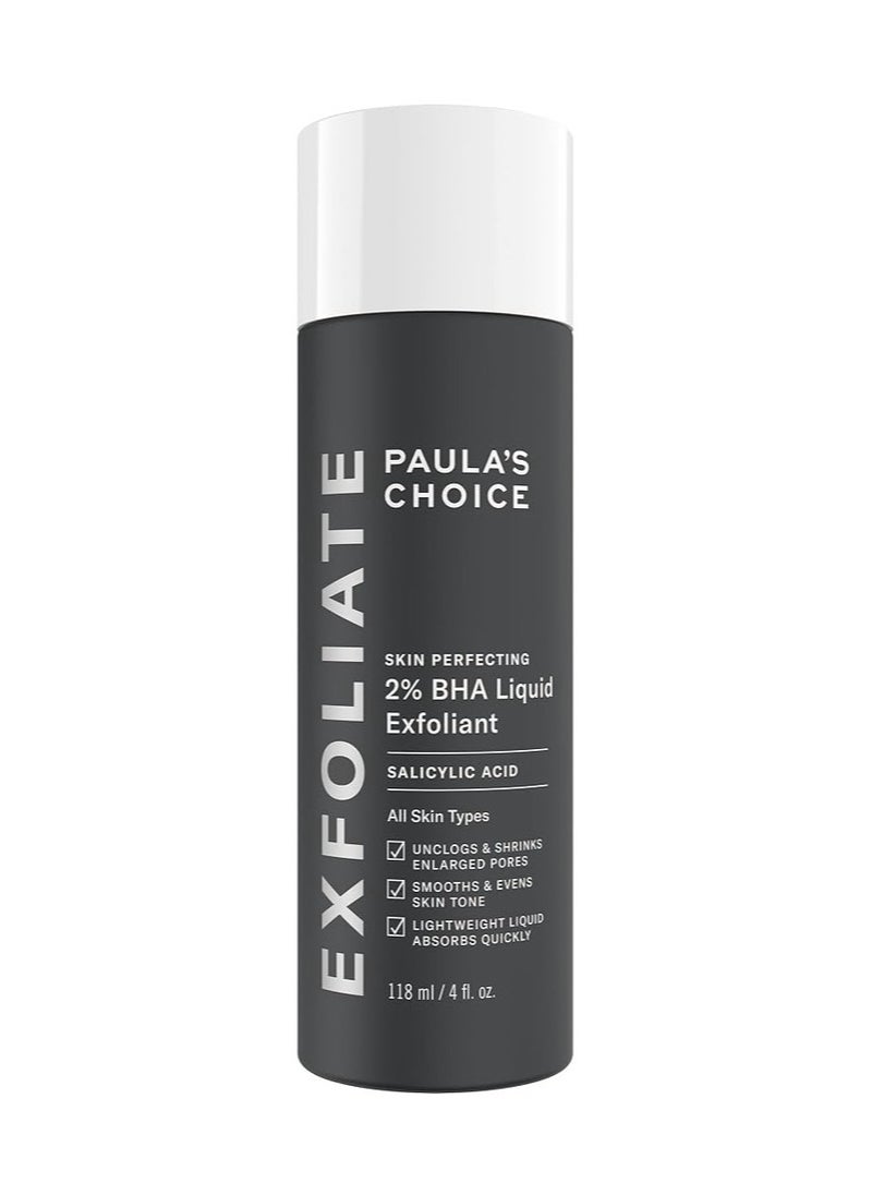 Paula's Choice Skincare - Paulas Choice SKIN PERFECTING 2% BHA Liquid Salicylic Acid Exfoliant--Facial Exfoliant for Blackheads, Enlarged Pores, Wrinkles & Fine Lines - 118ml - Image 1