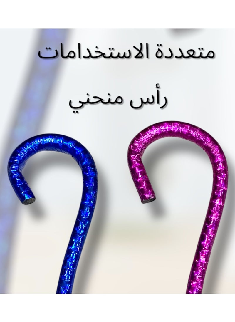 Generic 2 Pieces Colorful Flexible Bendable Plastic Bamboo Sticks - Lightweight Bamboo Stick for Folk Dance, Folklore, School Performances, and Stage Training - Folk Heritage Stick - Suitable for Kids and Adults - Traditional Plastic Flexible Stick for Parade, Decoration, and Acting - Flexible, Foldable, Lightweight Folk Bamboo Sticks Suitable for Display and Daily Use  - Image 3
