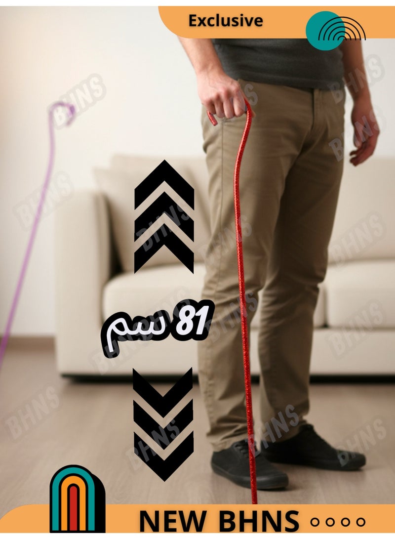 بهنس 2. قطعة خيزرانه بلاستيكية ملونة مرنة قابلة للانحناء والثني – عصا خيزران خفيفة الوزن للرقص الشعبي والفلكلور والعروض المدرسية والتدريب المسرحي – عصا تراث شعبي – مناسبة للأطفال والكبار – عصا مرنة بلاستيك تقليدية للاستعراض والديكور والتمثيل – خيزرانة شعبية مرنة قابلة للطي وخفيفة ومناسبة للعرض والاستخدام اليومي - Image 2