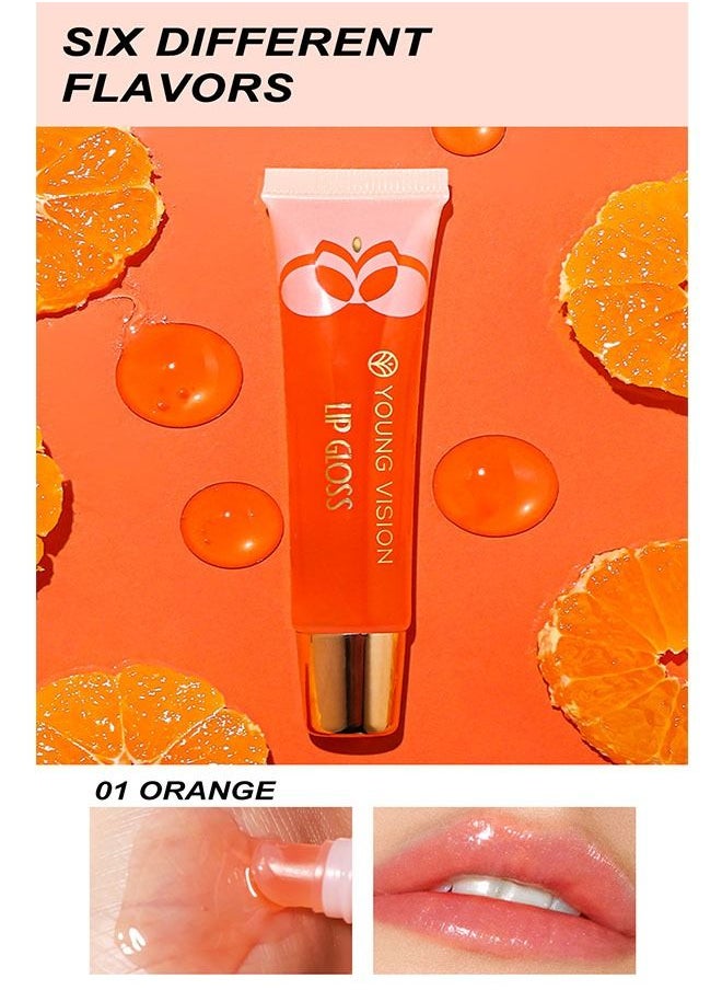 YOUNG VISION - Fruity Flavors Lip Gloss 01, The Color Will Change With The Change Of Temperature, Help To Moisturize and Plump Your Lips, Giving a Fuller and Healthier Appearance, Perfect For Dry Chapped Lips - Image 1