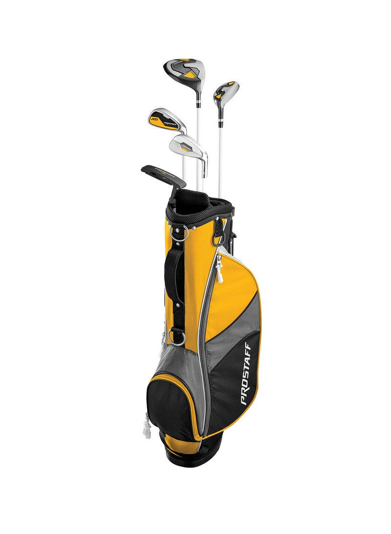 Wilson Golf Pro Staff Junior Game Improvement Medium Club Set for Children from 8-11 Years, Body Size 127-142 cm, Right-Handers, Graphite, Including Carrybag, Yellow - Image 1