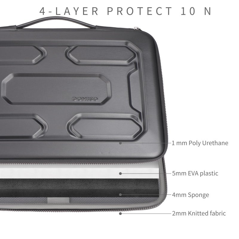 Domiso 17 Inch Laptop Sleeve With Handle Shockproof Waterproof Eva Protective Case For 17.3"" Zbook Fury 17.3 G8/Msi Gs73Vr Stealth Pro/Hp Envy 17/Lg Gram 17""/Rog Strix Gl702Vs  Dark Grey - Image 5