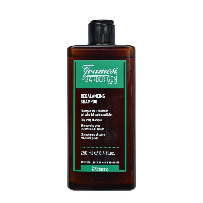 Framesi Barber Gen Rebalancing Scalp Shampoo, 8.4 fl oz, Shampoo for Oily Hair