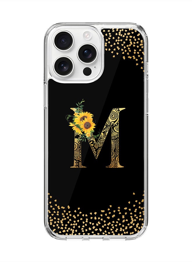 Stylizedd غطاء آيفون 16 برو ماكس [متوافق مع ماغسيف] غطاء مغناطيسي رقيق شفاف - تصميم مخصص ماندالا زهور - م (أسود) - Image 1