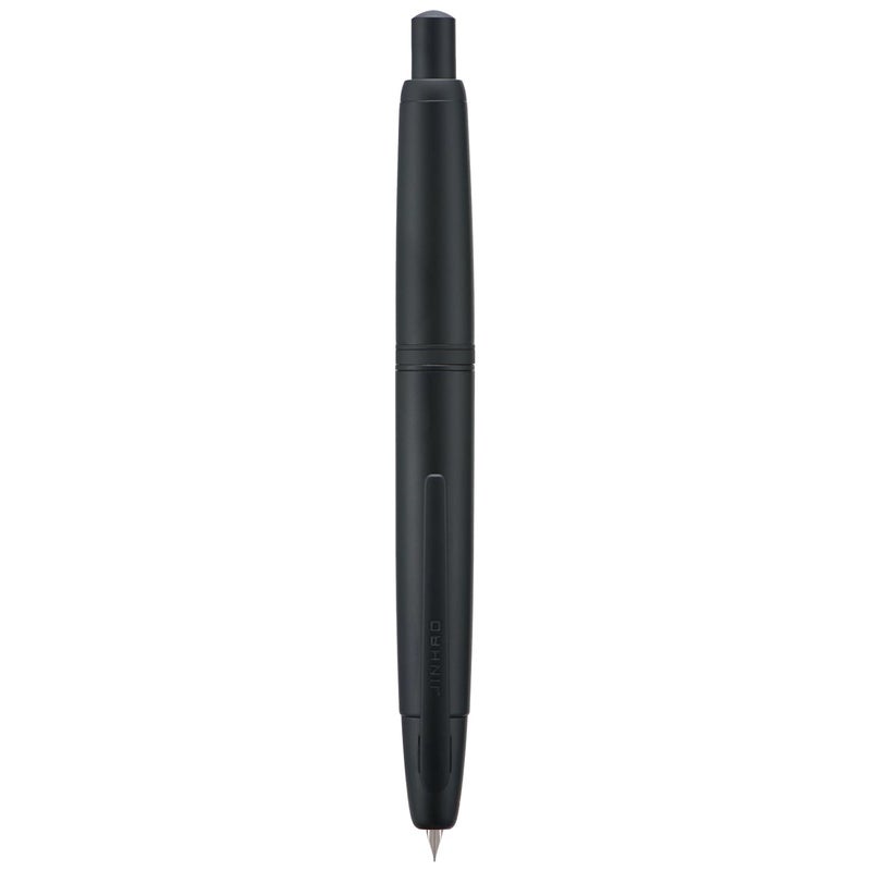 Wikult Jinhao 10 Press Fountain Pen with Box, Matte Black Retractable Extra Fine Nib with Ink Converter Set (Clip Version) - Image 1