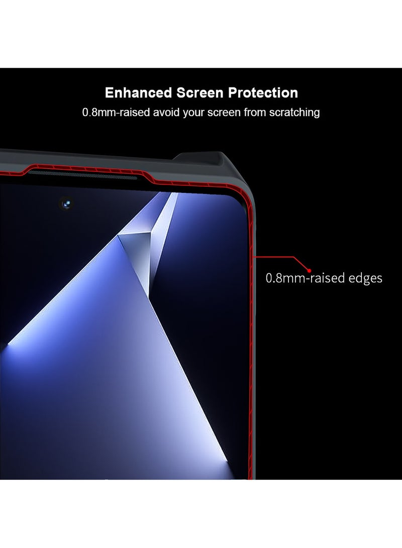 إكسوند غطاء هاتف Tecno Pova 5 Pro 5G، وسائد هوائية مقاومة للصدمات من مادة TPU مع حماية لعدسة الكاميرا، غطاء خلفي للهاتف المحمول أسود شفاف مضاد لبصمات الأصابع، جراب هاتف نحيف مضاد للأصفر مقاس 6.78 بوصة - Image 2