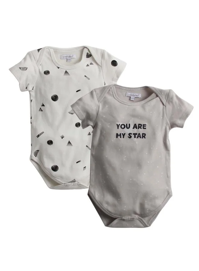 Luna & Lily Pack of 2 - Printed Short Sleeve Bodysuit