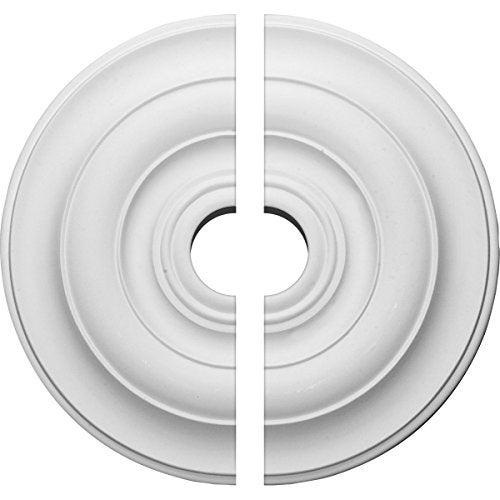 Ekena Millwork CM18NI2-03500 18"OD x 3 1/2"ID x 1 1/2"P Niobe Ceiling Medallion, Fits Canopies up to 8-5/8", 2 Piece - Image 1