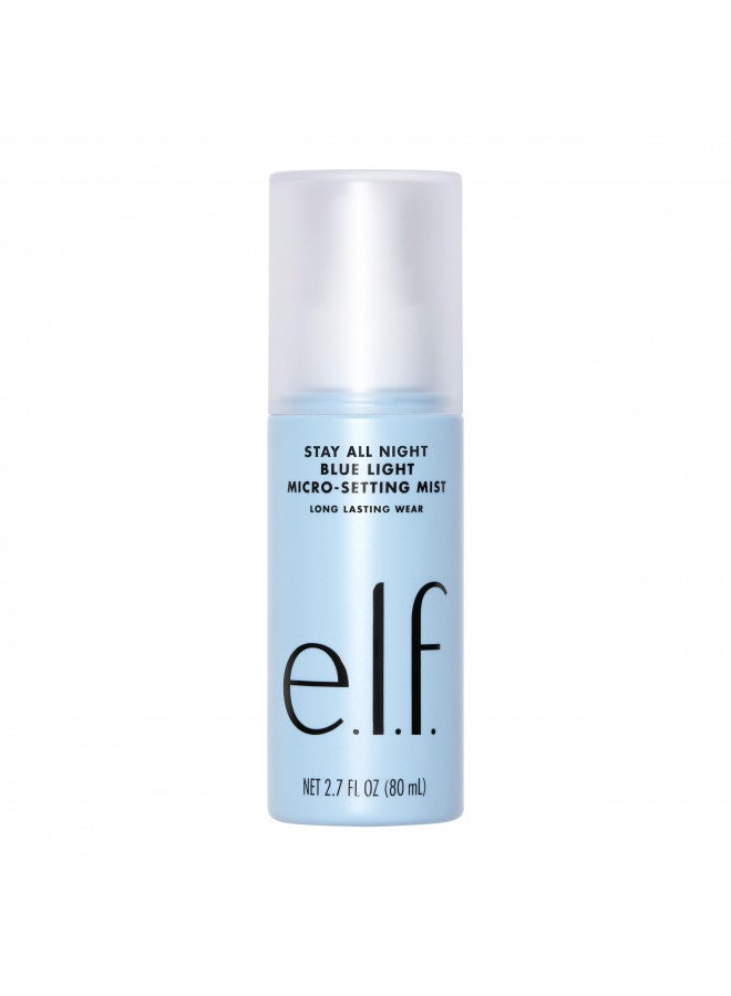 إلف Stay All Day Blue Light Micro-Setting Mist, Setting Spray & Skin Refresher For A Matte Finish, Reduces Blue Light Transmission, 2.7 Fl Oz Blue - Image 2