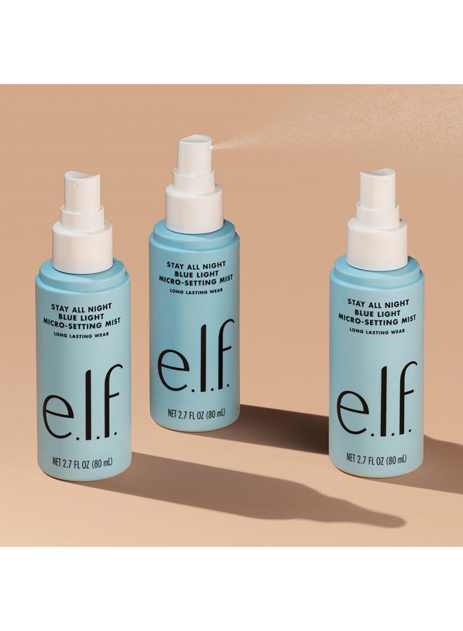 إلف Stay All Day Blue Light Micro-Setting Mist, Setting Spray & Skin Refresher For A Matte Finish, Reduces Blue Light Transmission, 2.7 Fl Oz Blue - Image 5