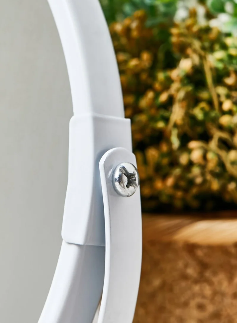Premier White Metal Face Mirror