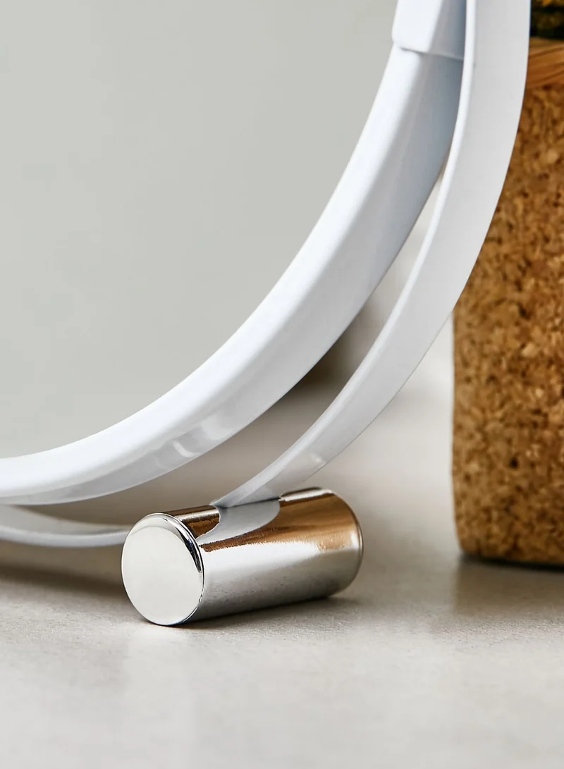 Premier White Metal Face Mirror