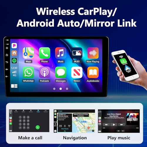 AMprime [4+64G] 8-Core Qualcomm Android Car Stereo for Porsche Cayenne 9PA 955 957 2002-2010 with Wireless Carplay&Android Auto,9 Inch Car Radio with Mirror Link Bluetooth 5.1 FM/RDS DSP WiFi GPS SWC - Image 3