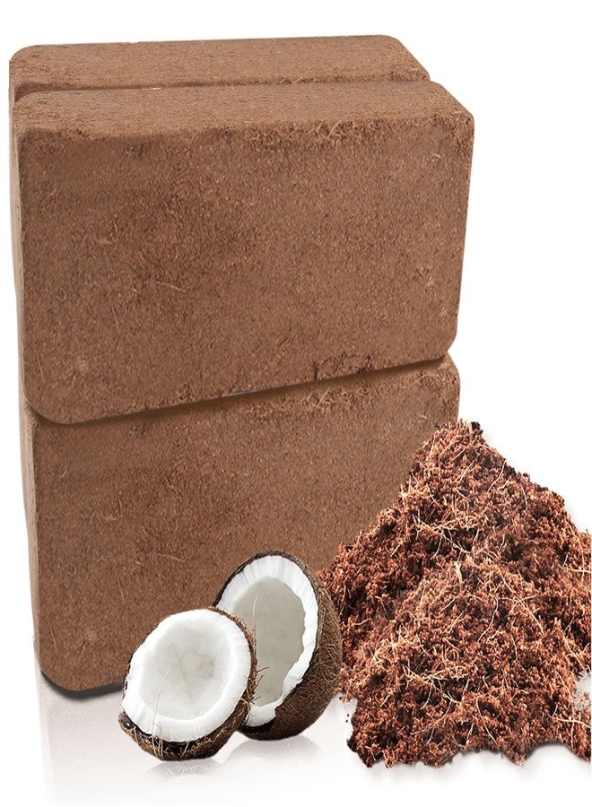 CJGQ Coco Coir Brick for Plants, 4 Packs 100% Natural Organic Compressed Coconut Coir Fiber with Low EC & PH Balance, High Nutrition Coconut Soil Coco Fiber for Planting, Herbs - Image 1