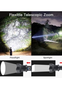 ULHYC Super Bright Rechargeable LED Flashlights, 90000 Lumens XHP70.2 Tactical Flashlight, 2*26650mAh Battery, Zoomable&IPX5 Waterproof  - Image 3