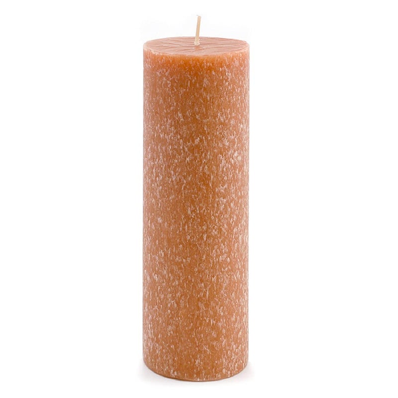 Root Candles Unscented Pillar Candles Beeswax Enhanced Textured Timberline™ Pillar Candle, 3 x 9-Inch, Rust - Image 4