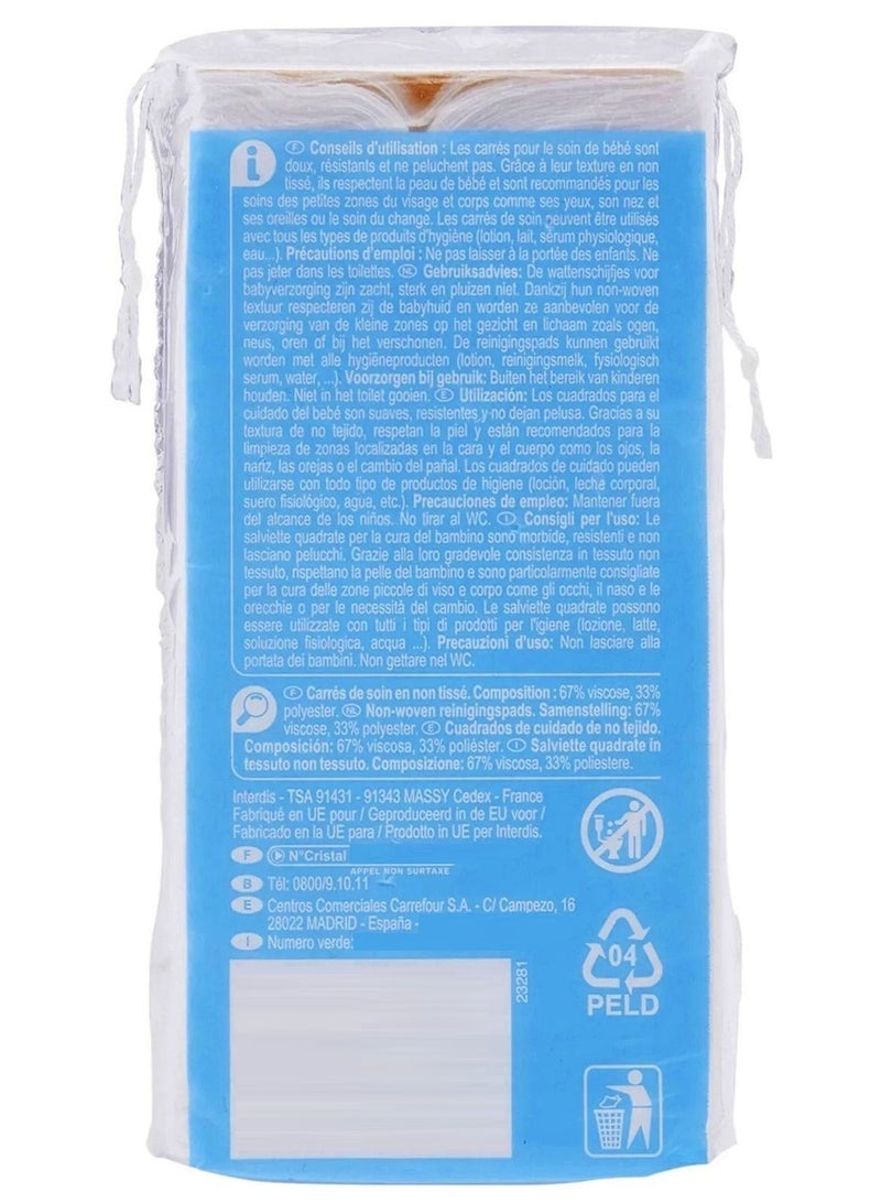 ماي بيبي فوط مربعة للوجه والأنف الحساسة، عبوة من 100 فوطة - Image 3