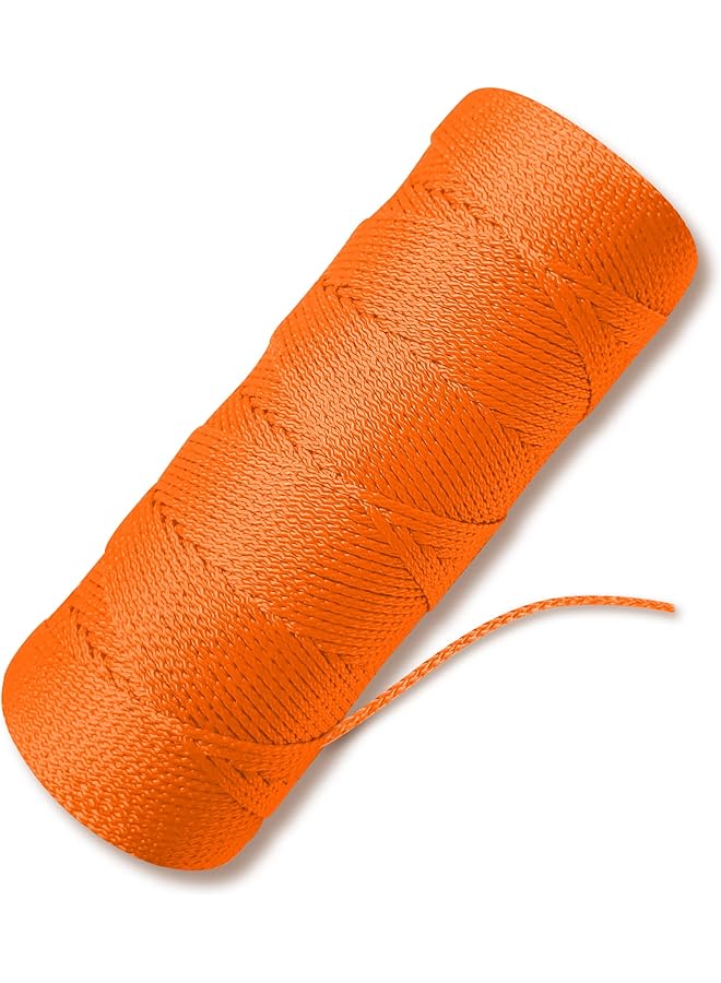 ACE Orange Mason Line String Line #18 Braided Nylon String 250 Ft Length Nylon Twine For Gardening Or Tools Perfect Construction String For A String Level Twine String For Gardening - Image 1