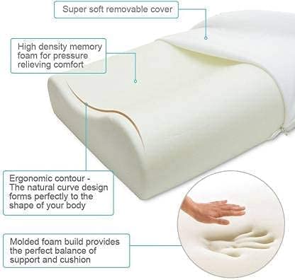 Tilak Venture Sleep Memory Foam Pillow Standard Size Neck & Back Support Pillow for Sleeping Well (Standard, Memory Foam Set of 1) - Image 4