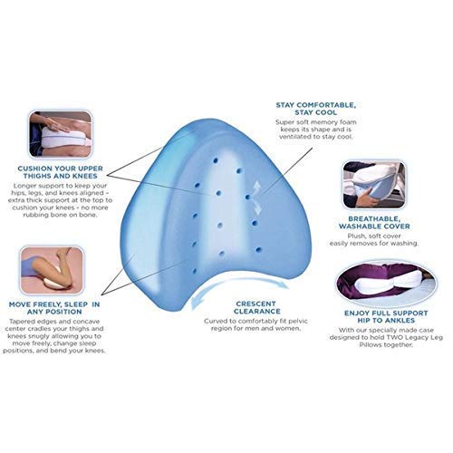 ONTRIP Leg Pillow Comfortable Soft Contour Legacy Leg Pillow Bed Foam Back Hip Leg Knee Support - Image 2