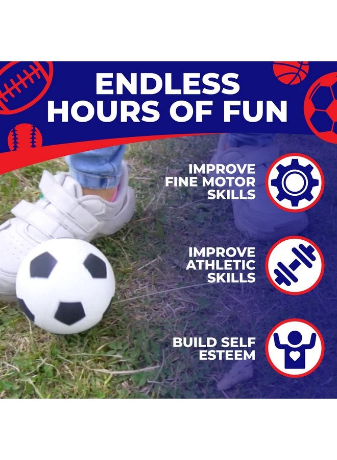 Toysery Toysery Foam Sports Balls Toddler Toys Set with Carry Bag - Includes Football, Soccer Ball, Tennis Ball, Basketball, Baseball, Kickball, & 3 Fresbee Discs - Soft Balls for Kids and Toddlers Ages 1-3  - Image 3